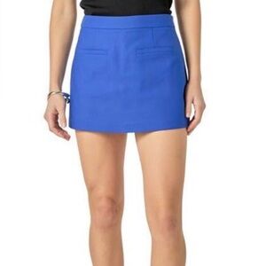 English Factory Women's Blue Cotton Blend Skort